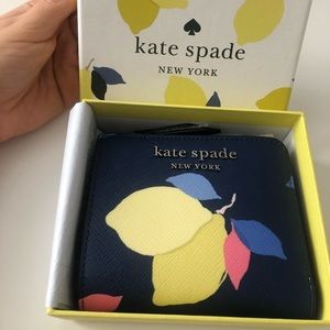 NEW never before used Kate Spade lemon wallet